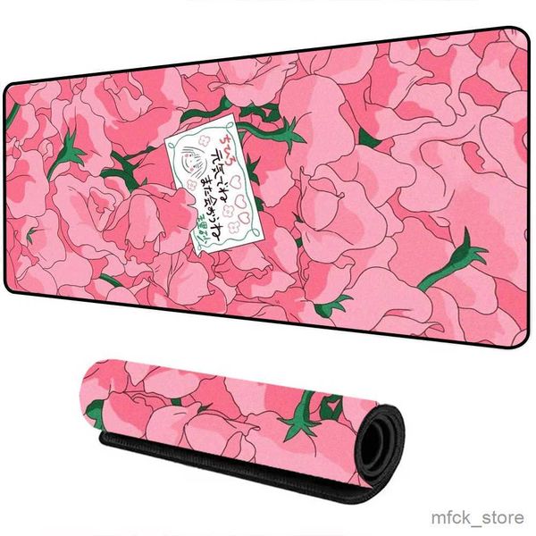Mouse Pads Wrist Rests Large Anime Pink Mousepad 900x400 Gamer Cute Gaming Mouse Pad Rubber Locking Edge Big Laptop Girl Desk Mat R230830