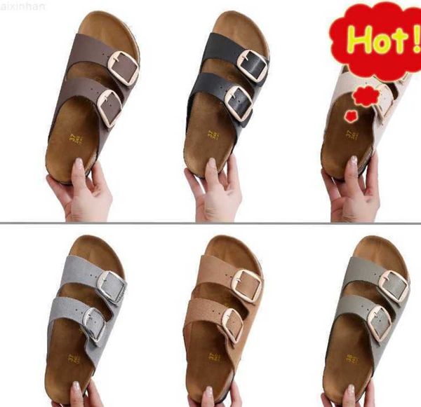 Birkens Arizona Big Buckle Slide Sandal Man Women Black White Fashion Brand Sandals333