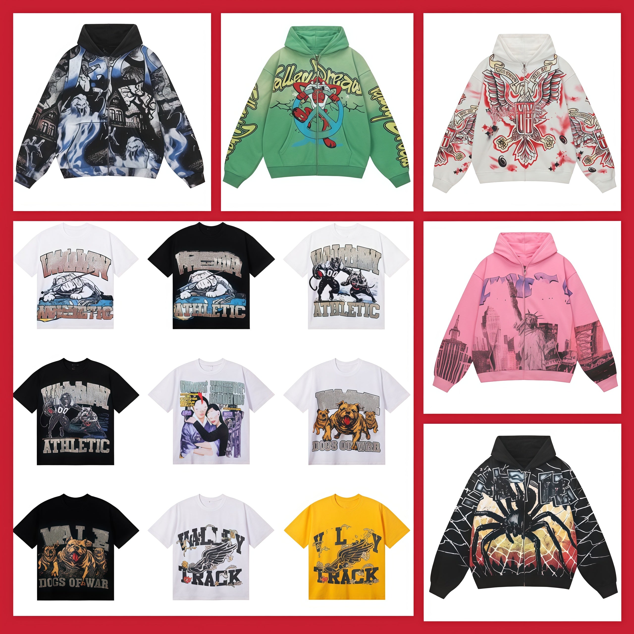 Mens Vale Hoodies shirts Pants and jeans Trend Brand Sweatshirts Casual Valley Streetwear Heavy Water Oversized Hoodie Tracksuit High Quality Fashio