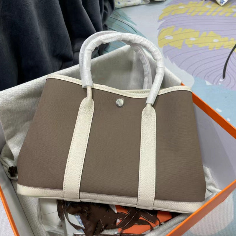 designer shoulder canvas stitching large capacity ICARE shopping tote classic fashion retro British style brand mommy99