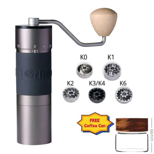 Kingrinder K0-K6 Manual Grinder 420 Stainless Steel Burr Grinding Core Portable Coffee Mill Ba Tahan Karat Get Free Can