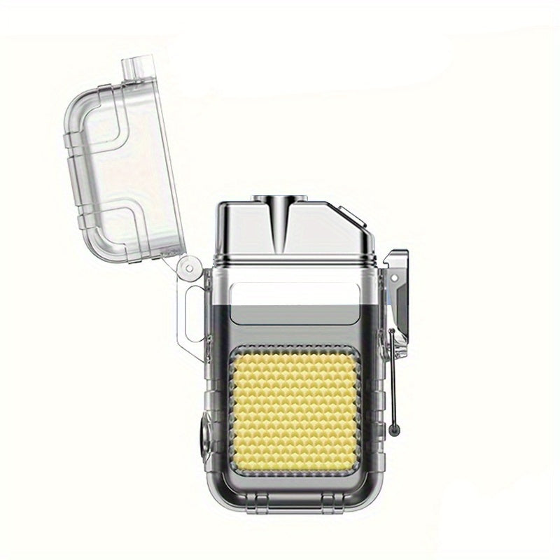 TEMU Usb Rechargeable Electronic Lighter Windproof Reusable Rechargeable With Safety Lock Led Lighter Smart Lighter Suitable For Candles, Incense