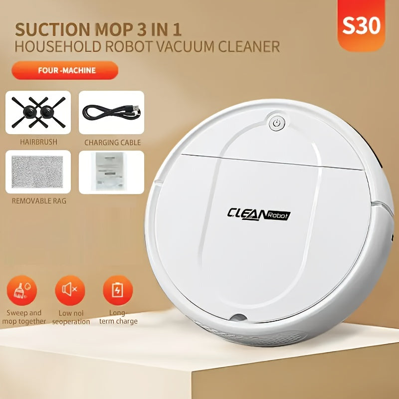 TEMU 1 Vacuum Cleaner, Suitable For Floor Cleaning, Pet Hair Cleaning, Paper And Garbage Cleaning, Multi-functional Robot Vacuum Cleaner, 1500pa