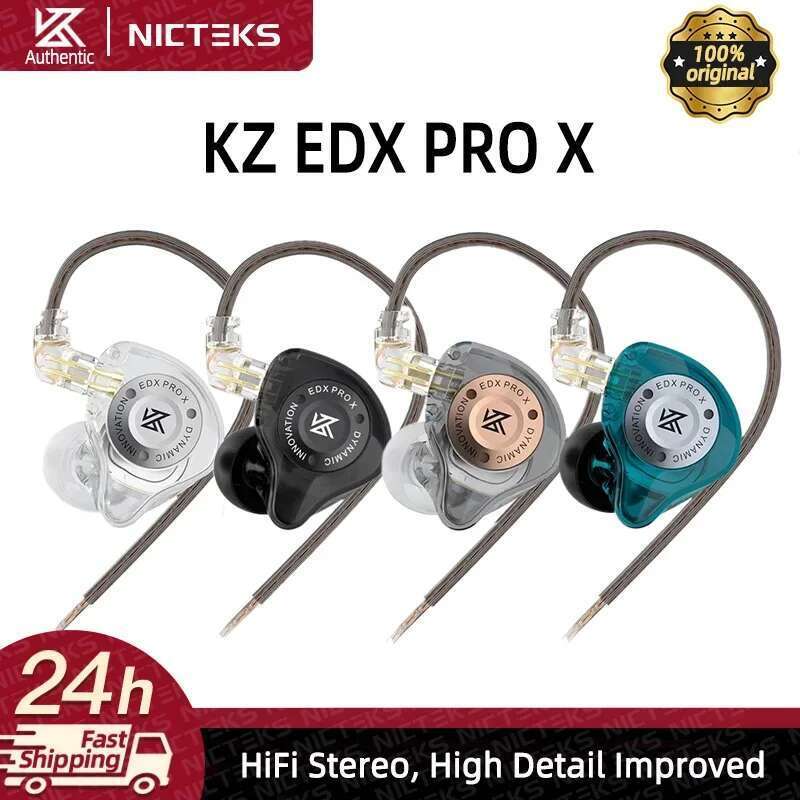 EDX PRO X Wired Earbuds Dynamic Drive Earphone HIFI Bass Sport Noise Cancelling Headset With MIC KZ ZSN Music EDC Headphone