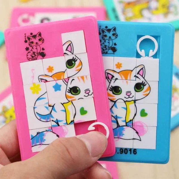 5Pcs Cute Move Animal Jigsaw Puzzle Kids Birthday Party Gift Shower Children Educational Toys Souvenir Party Favors Reward LX241024