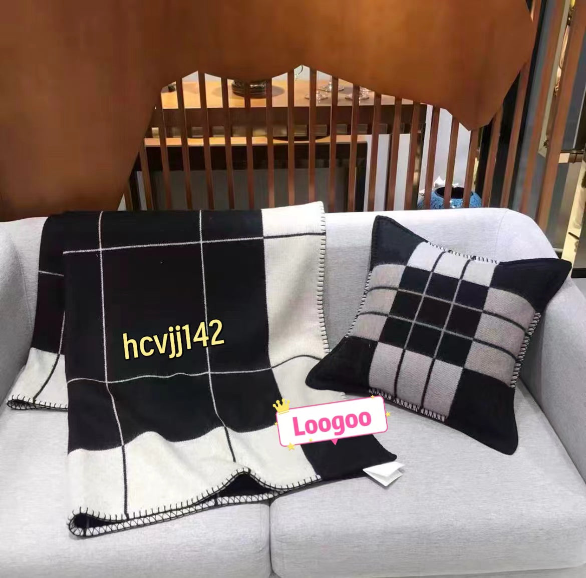 Cashmere pillowcase designer home cushion cover jacquard pillowcase 45x45cm 65x65cm sofa bed Wool cover sofa wool blanket 140x170cm