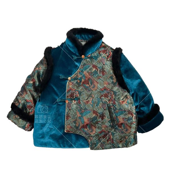 New Year&#039;s Eve clothing men and women baby Tang suit winter thickened warm coat Chinese style children Hanbok infants and young childre