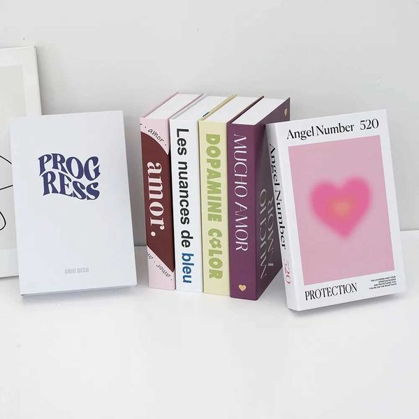 Fashion Series Fake Book Decoration Coffee Table Decoration Living Room Fashion Prop Books Home Decoration Model Room Home DecorXJ240828