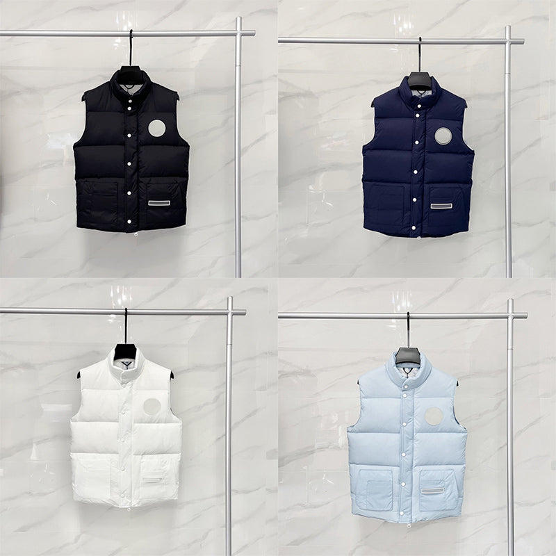 Down down jacket Mens Vests Parkas Canadian Goode White Parka Jacket Men Coat Vest Winter Windbreaker Black Thick Warm Hooded Wolf Fur Hoodie Collar