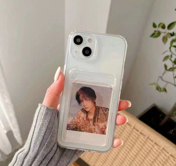 Phone Case For iPhone 11 12 13 14Mini case For ipne Pro X XS Max XR 7 8 Plus SE Case Cover Soft Silicone Wallet Card Holder