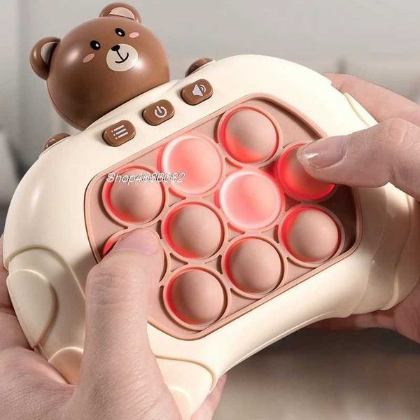 Quick Push Bubbles Game Machine Kids Fun Whac-A-Mole Squeezing Anti Stress Sensory Bubble Fidget Toy Gifts Y240810