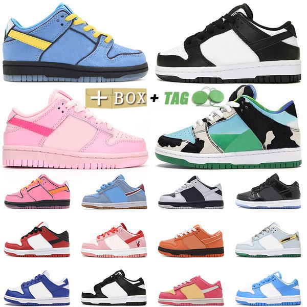 Low Kid Shoes Children Preschool PS Athletic GAI Designer Dneaker Trainers Toddler Girl Tod Chaussures Pour Enfant Sapatos Infantis White Bl