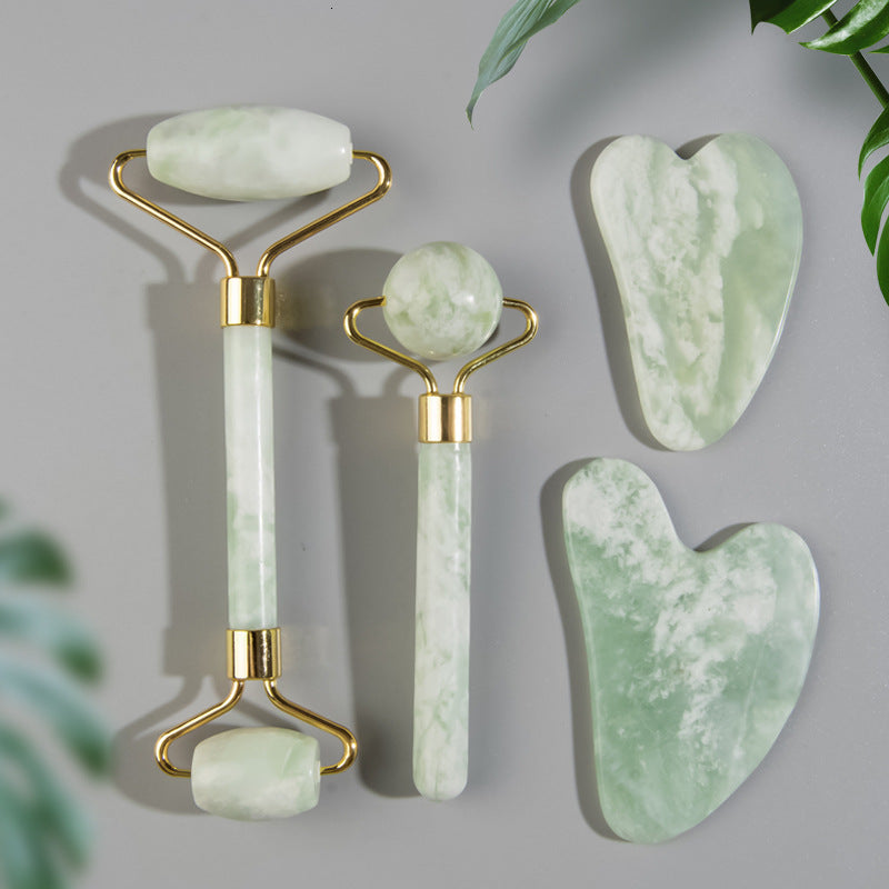 Face Massager Natural Jade Face Roller Gua Sha Scraper Set Masssager for Face Neck Body Skincare Beauty Guasha Massage Tool Slim Lift 230826