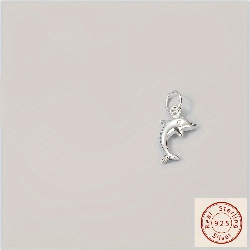 TEMU 1pc S925 Sterling Charm Pendant, Diy Handmade Beading Bracelet Necklace, Animal Jewelry Accessory Craft Material