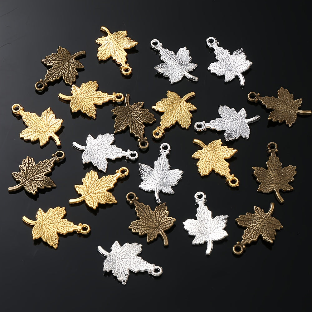 TEMU Set Of 10 Vintage Carved Branch And Leaf Pendants, Suitable For Diy Earrings, Bracelets, Necklaces, And Jewelry Making.