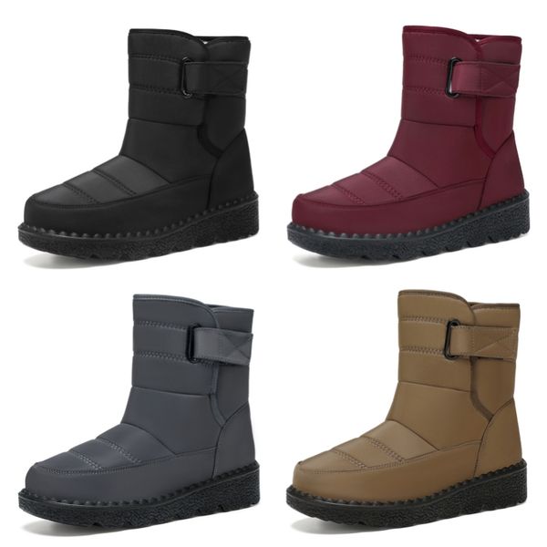2002r Botas femininas Notícias de inverno Round Head Shoes de algodão grossa Tubo curto de Tubo curto