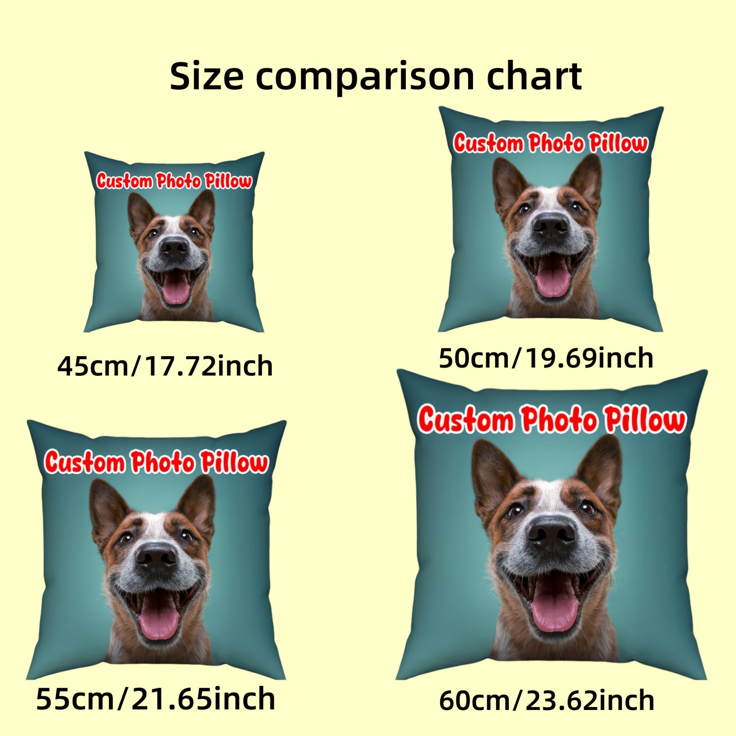 TEMU Diy Personalized Photo Pillowcase - Custom Printed Design, Machine Washable White Pillow Cover With Zipper Closure, Decor For Couples, Pets, -