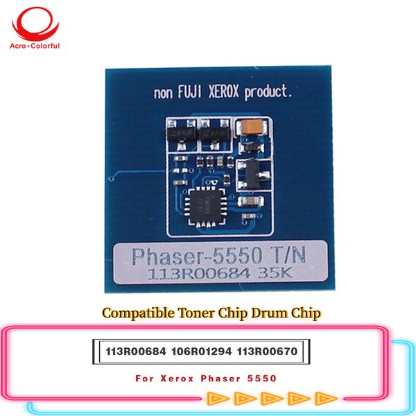 113R00684 Black Chip Reset For Xerox Phaser 5550 KOR Laser Printer Copier Toner Cartridge