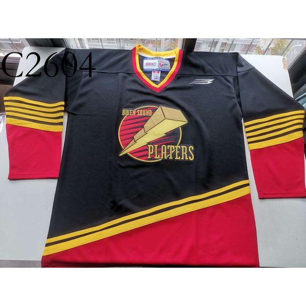 C26 Hockey jerseys Physical photos Owen Sound Platers CUSTOM BLANK Men Youth Women High School Size S-6XL or any name and number jersey