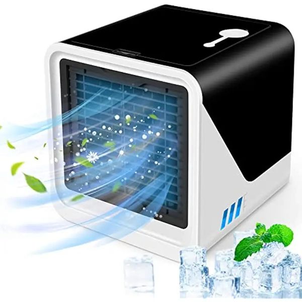 1pc Portable Air Conditioner For Personal With 3 Wind Speeds, Mini Evaporative Air Cooler Fan, USB Air Personal Conditioner With 7 Colour LE