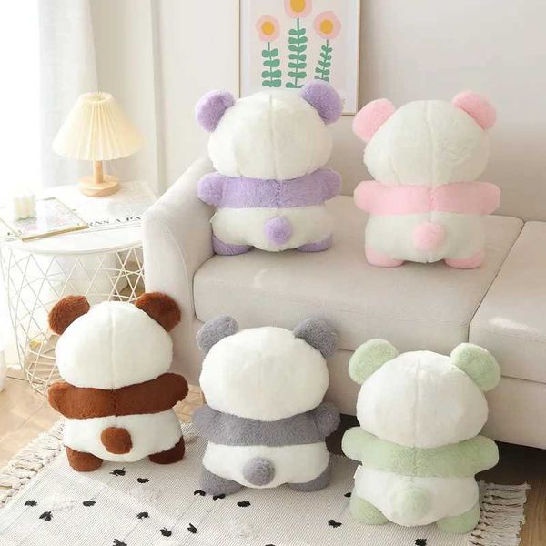 Stuffed Plush Animals Kaii Candy Color Panda Plush Toy Cute Stuffed Animals Panda Plushies Doll Anime Soft Kids Babys Toys for Girls Gift Ro