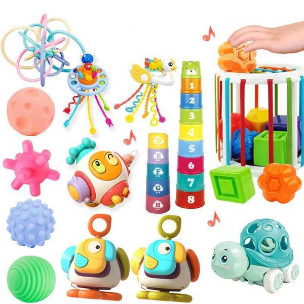 Montessori toys silicone drawstring toys soft clay ball toys dental toys baby development toys 6-12 month gifts W240827