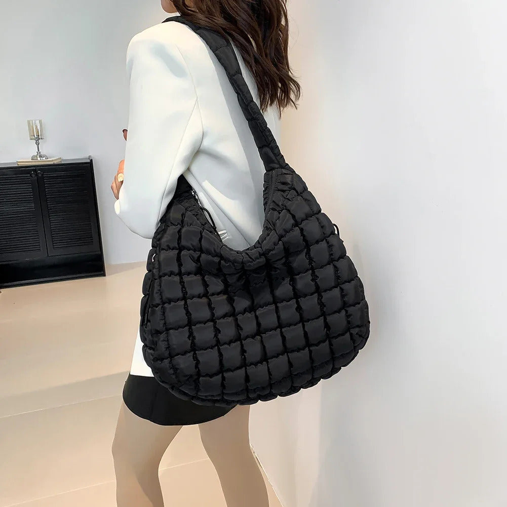 Bedding Bubble Shoulder Bag Womens Large Capacity Sling Bag Inflatable Air Cushion Fashion Backpack Casual Solid Color Cross body Bag 241008