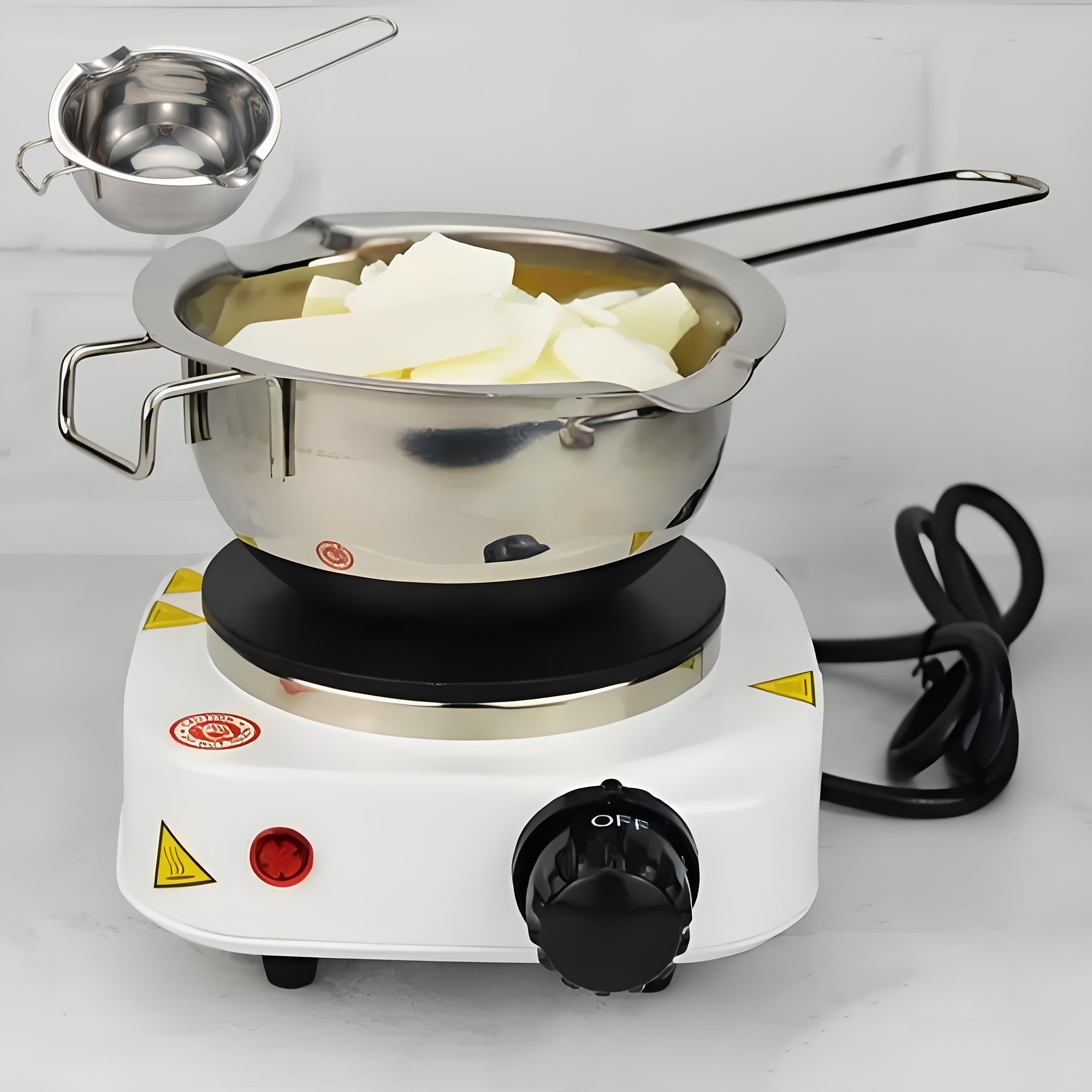 TEMU Double Boiler Pot 600ml, 304 Stainless Steel Chocolate For , Candy, Candle, Soap, Wax