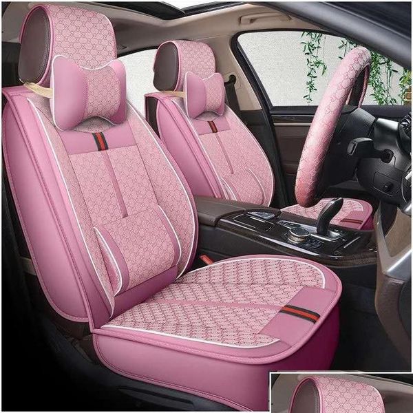 Car Seat Covers Ers For Sedan Suv Durable Leather Set Five Seaters Cushion Mat Front And Back Mti Design Drop Delivery Automobiles M Dhjwl