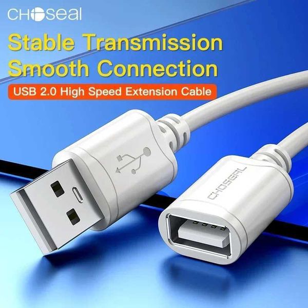 CHOSEAL USB 2.0 Extension Cable AM-AF For TV Laptop PC Keyboard High Speed USB Data CableLX241113