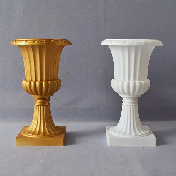 Golden European Plastic Large Size Vases Party Decorate Ornaments Wedding Celebration Pograph Originality Background Prop 240717