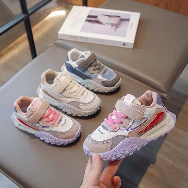 Athletic Outdoor Brand Girl Sneakers2024 Child Shoe New Trendy Sports Shoes for Kids Soft Sole School Casual Shoes Breathable Leather Women