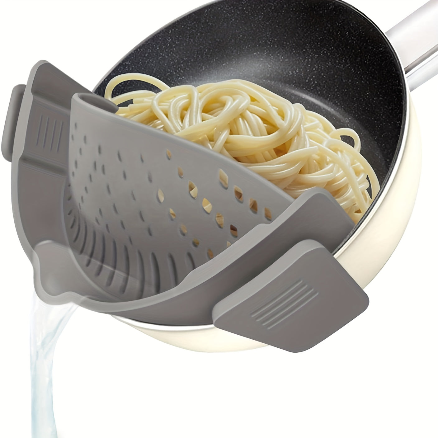 TEMU The Clamp-type Filter Is Suitable For All Cookware. The Silicone Pasta Filter Is A Kitchen Gadget. The Foldable Funnel Is Suitable For Noodles,