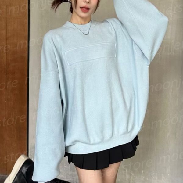 Fashion Designer Sweaters Women&#039;s Warm Knitted Long Sleeve Round Neck Shirts with Relief Embossing 25657