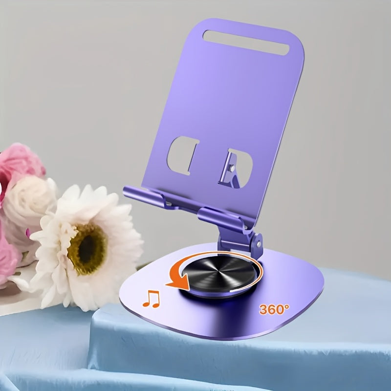 TEMU Universal Mobile Phone Holder, Aluminum Alloy Tablet Stand, E-reader Stand, Desktop Lazy Bedside Live Broadcast Stand, Foldable And Rotatable