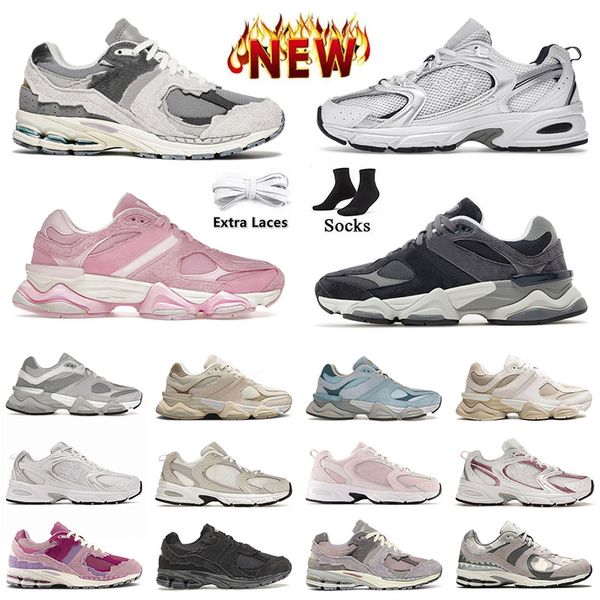 Running Shoes Protection Pack Pink Haze Sugar Sliver Navy Sea Salt Magnet Mushroom Wood Triple Black Tennis Shoes Designer Sneakers Trainers
