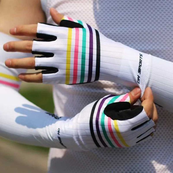 Cycling Gloves Anti-slip Wear Resistant Wreathable Sun Proof and Shock-absorbing Summer Cycling Gloves for Men and Women z241204