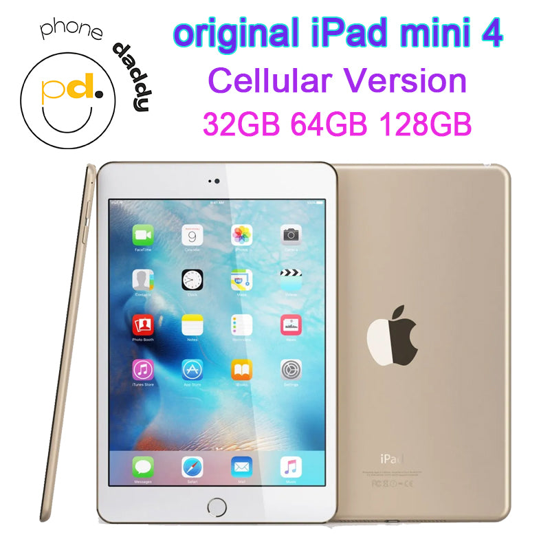 Original Apple ipad mini 4 wifi+cellular Version 2GB RAM 32GB 64GB 128GB ROM 7.9 inch IPS LCD Dual Core A8 Chip Tablet PC