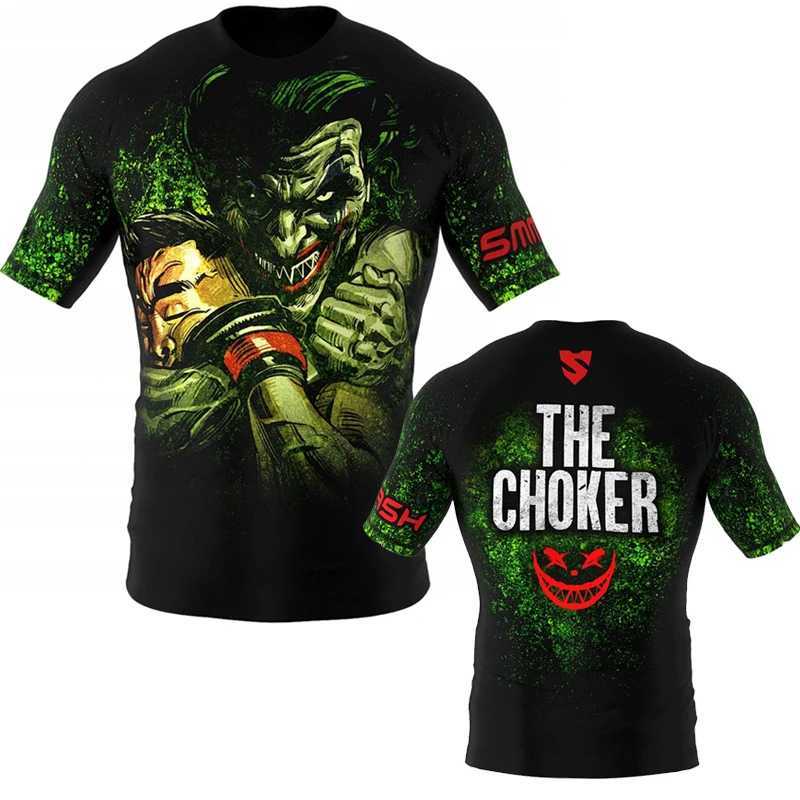 Men&#039;s T-Shirts New Man Short Sve Sport Shirt Men Quick Dry MMA T shirts Compression Tights Men 3d Prints Tee Tops Gyms Bodybuilding Rashgard z0