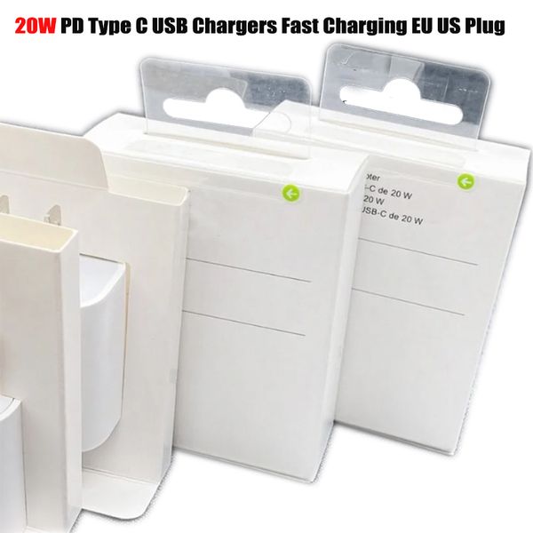 20W plug PD Type C USB Chargers Fast Charging EU US Plug Adapter Phone power delivery Quick Charger For iPhone 15 14 13 12 11 X 7 Pro Max wi