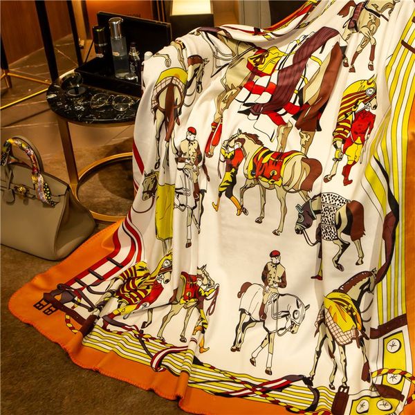 Thickening Veet Horse Blanket - Gold Orange, Big Size 150200cm, Soft & Warm, Home Sofa Throw Blanket, Anti-Pilg, Wearable, Portable, 2024 Ne