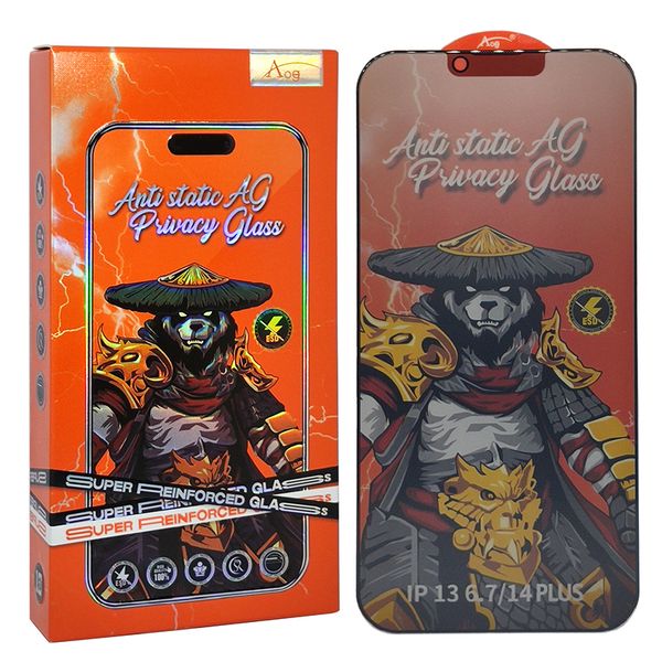 Screen Protector For iPhone 15 Pro Max 14 Plus 13 Mini 12 11 XS XR X 8 7 SE ESD ANTI-STATIC Privacy Tempered Glass Matte Full Cover Anti Sta