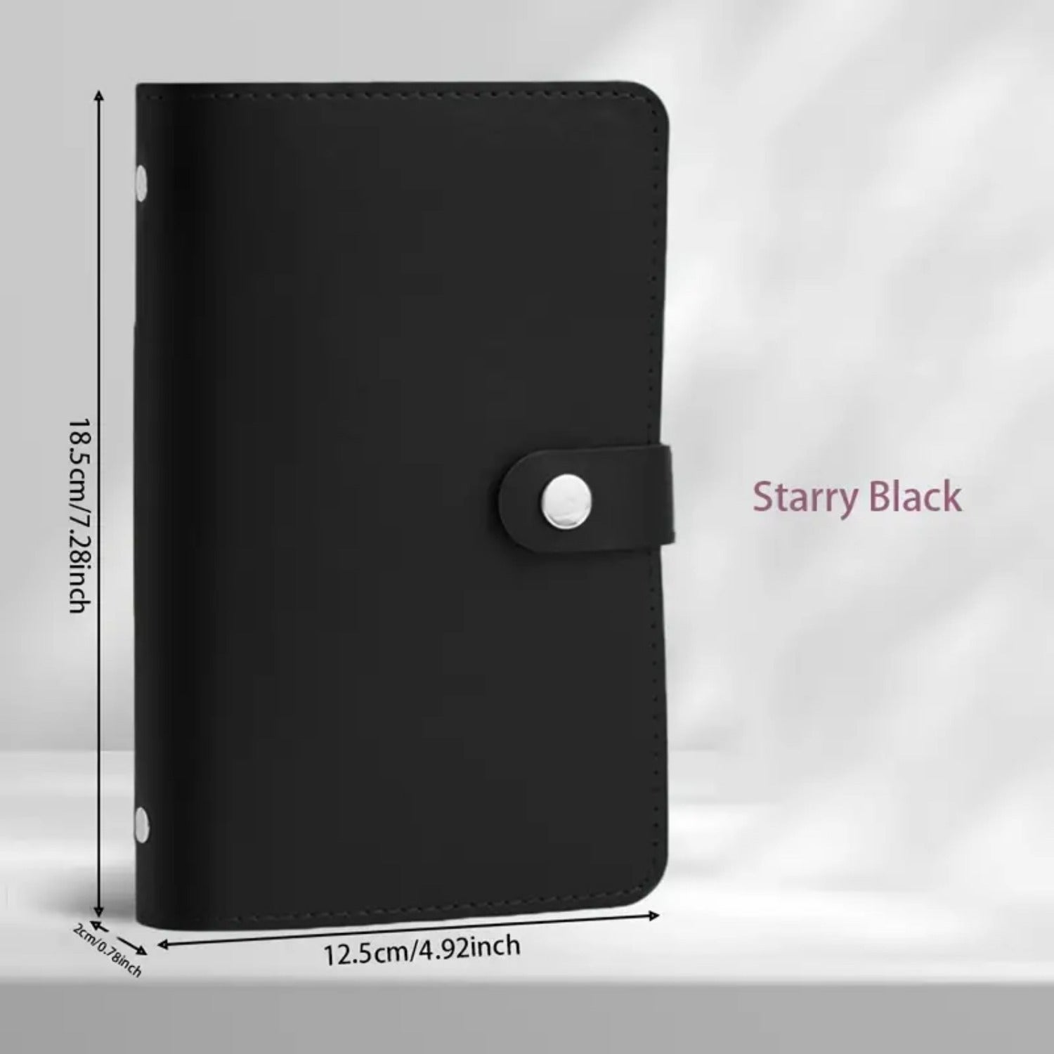 TEMU Portable Professional Cash Storage Notebook Minimalist Style Organizer With Snap Closure, Holds Banknotes Including Check Card Slots, Easy To