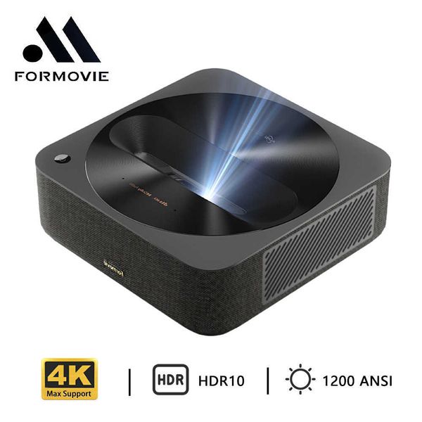 Projectors Formovie R1 Nano Support 4K Projector Ultra Short Throw Laser Projector Close Range Android Home Theater 1200 ANSI Lumens J230222