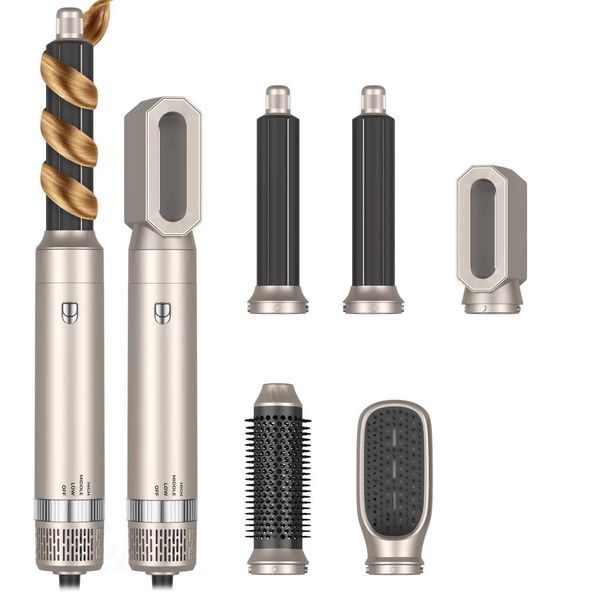 Dryer 5 in 1 Multifunctional Electric Comb Negative Ion StraightComb Curg Iron Detachable Bruening Brush Hair DryerXJ241010