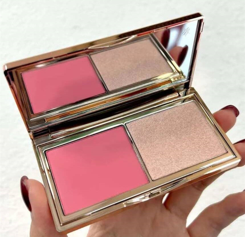 2 in 1 Blusher highlight HOLLYWOOD BLUSH & GLOW GLIDE PALETTE 7.5g Face Makeup Natural Face Blush