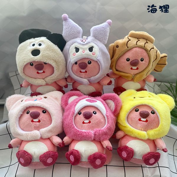 Wholesale cute Japanese headgear beaver plush figurines for children&#039;s games, playmates, holiday gifts, home decor