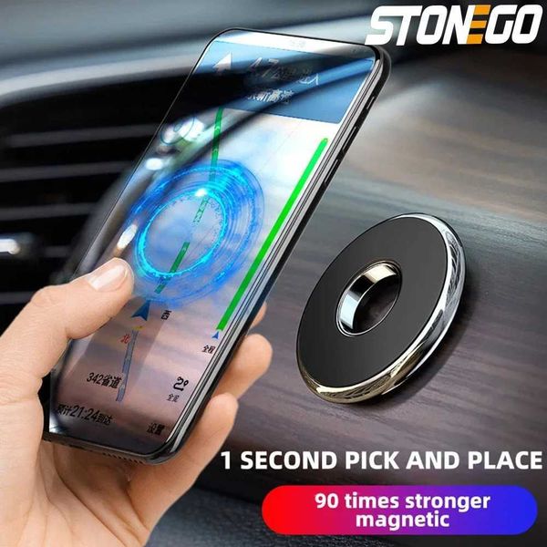 STONEGO Magnetic Car Phone Holder Dashboard Mini Round Shape Stand Magnet GPS Car Mount For Wall Suitable For Mobile PhoneT250121