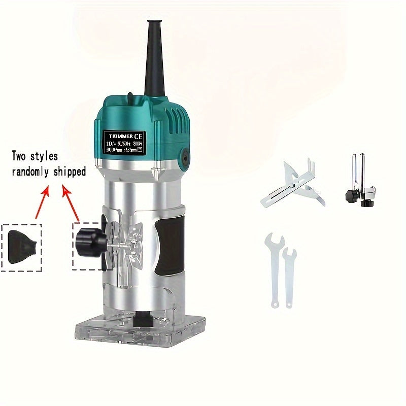 TEMU Compact Wood Router Edge Trimmer, 110v, 1-4, 800w Grooving Machine, Woodworking Engraving Machine, Drilling Machine, Power Tools.