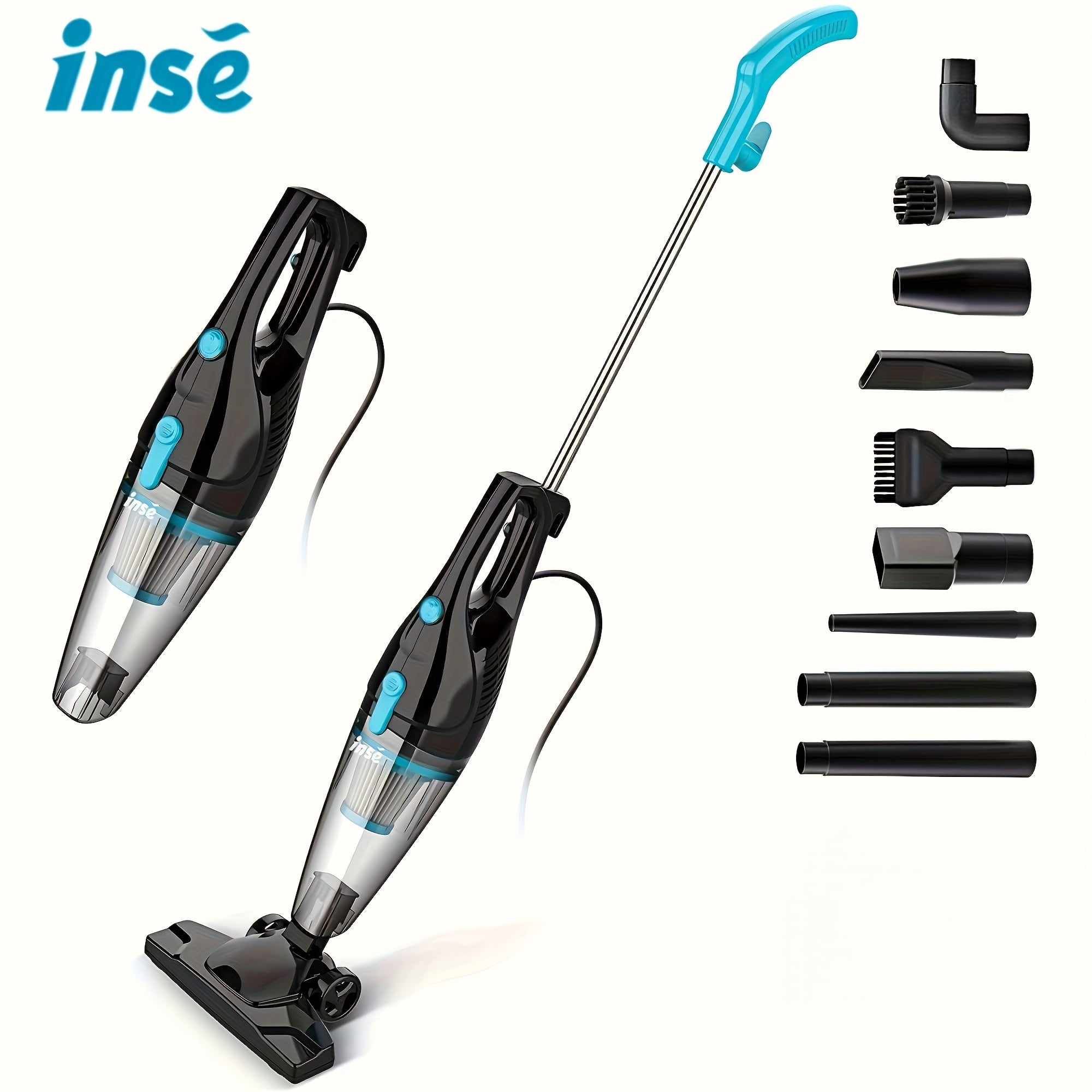 TEMU Inse R3s Corded Vacuum Cleaner, 400w High-performance Motor, 16kpa Strong , 9 Different Combinations, Can Flexibly Hair, Dirt, And Dust